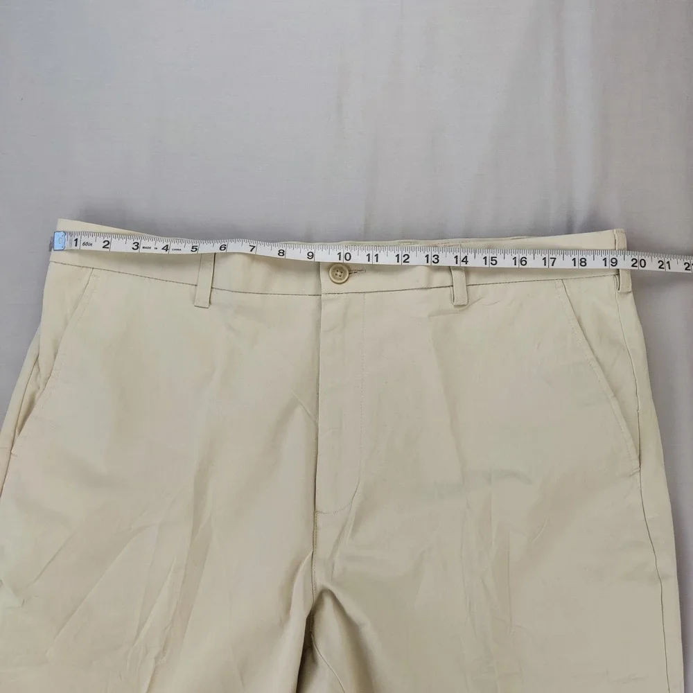 Croft & Barrow Pants Mens 40x32 Beige Classic Fit Khaki Cotton Blend Chinos
